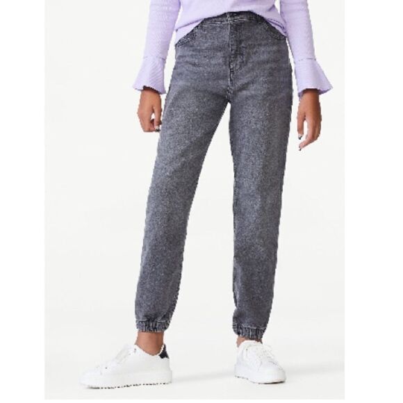 Girls Jogger Mom Denim Jeans Pants Size 12 - Picture 2 of 6